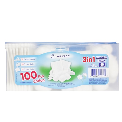 Clarisse Value Size Plastic Sticks Soft and Hygienic Cotton Swabs