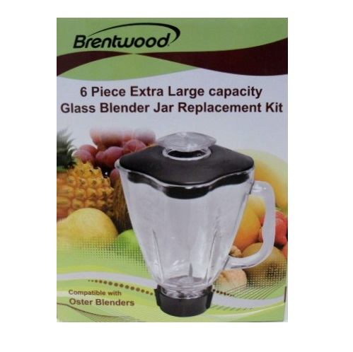 Brentwood 6-piece Extra Large Capacity Glass Blender Glass Jar Replacement  Kit